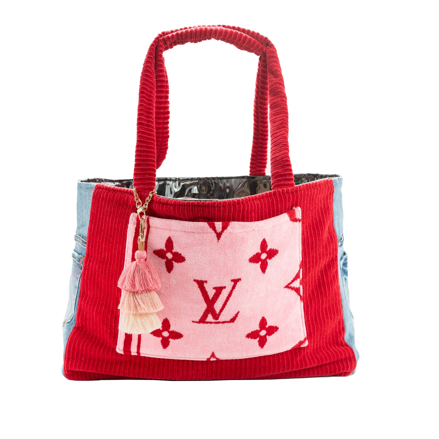 Large Tote (Pink LV & Denim)
