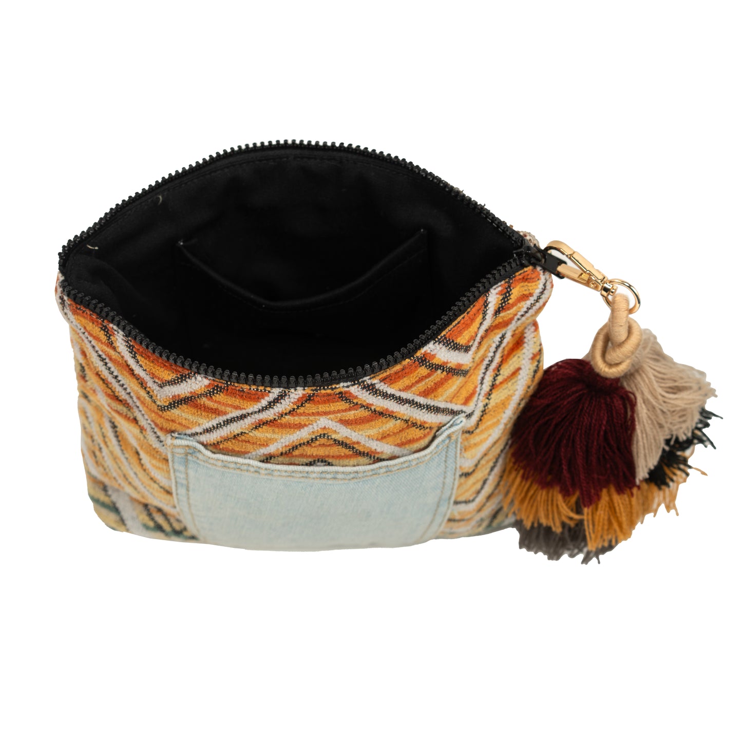 Medium Clutch (Sunrise Pattern & Earthy Weave)