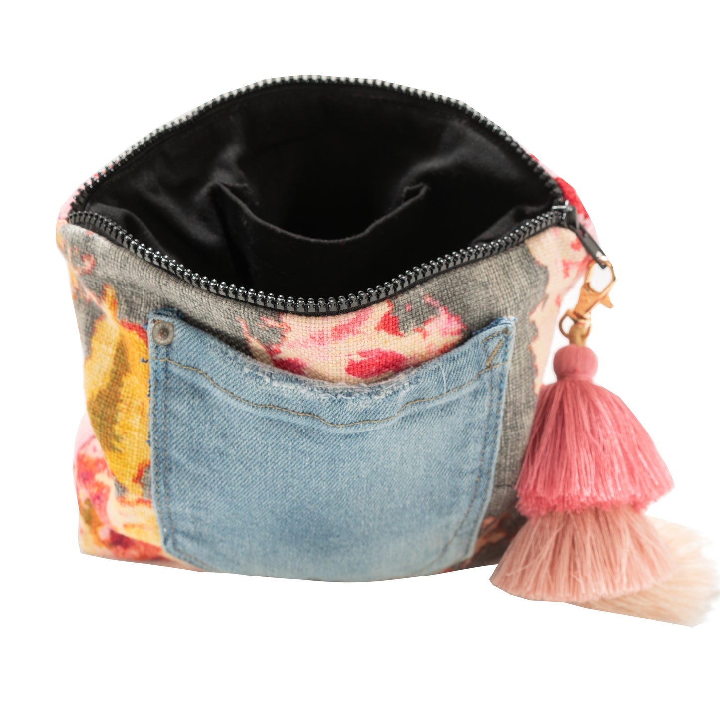 Medium Clutch (Pink LV Monogram & Abstract Floral with Jean Pocket)