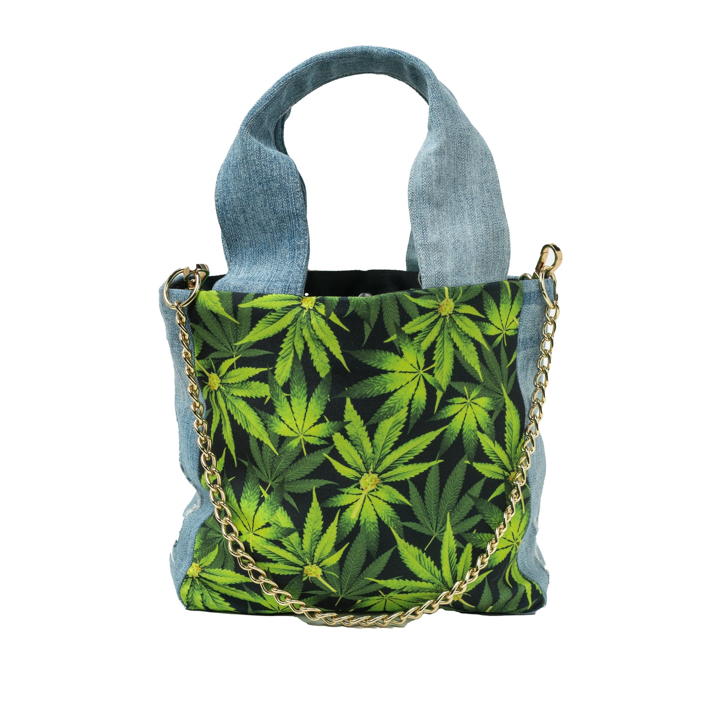 Small Tote Crossbody (Hemp & Denim over Heathered Chenille)