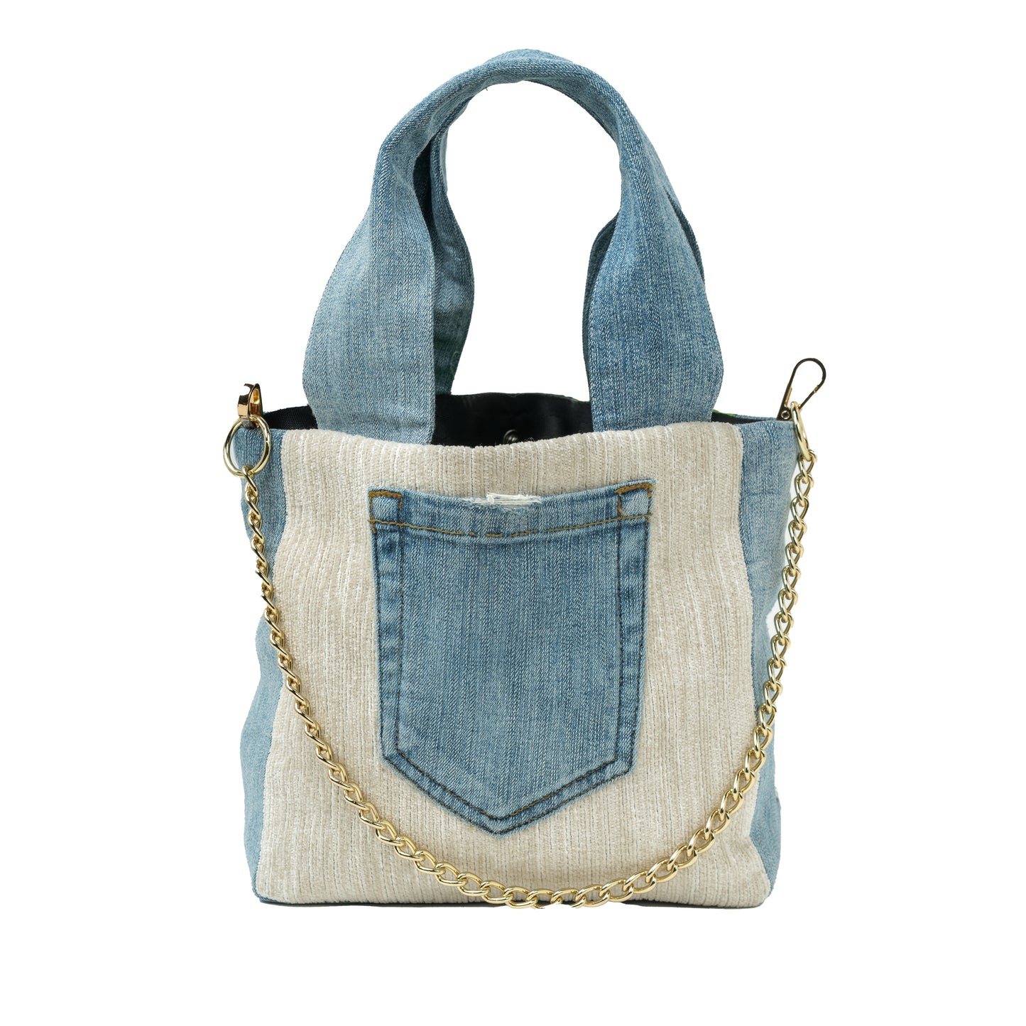 Small Tote Crossbody (Hemp & Denim over Heathered Chenille)