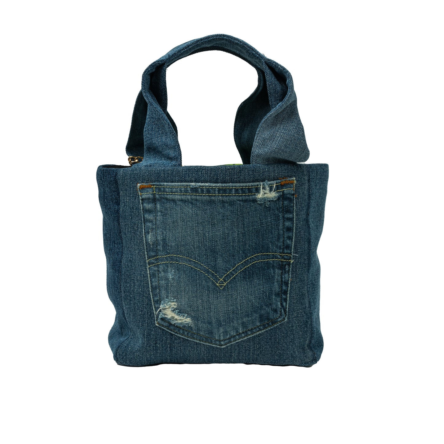 Small Tote Crossbody (Hemp & Distressed Denim)