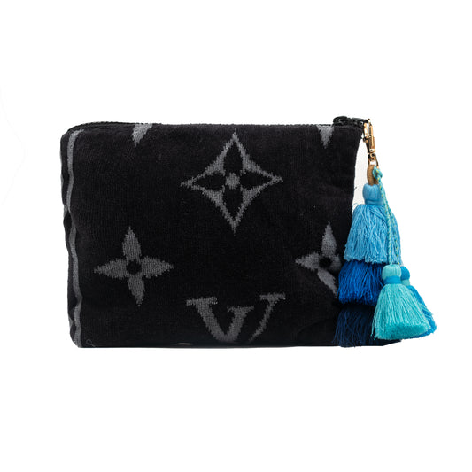 Medium Clutch (Black LV monogram & Two-Tone Denim)