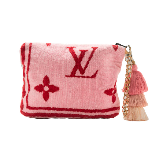 Medium Clutch (Pink LV Monogram & Abstract Floral with Jean Pocket)