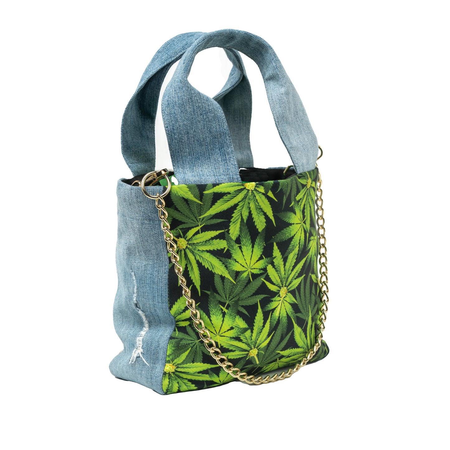 Small Tote Crossbody (Hemp & Denim over Heathered Chenille)