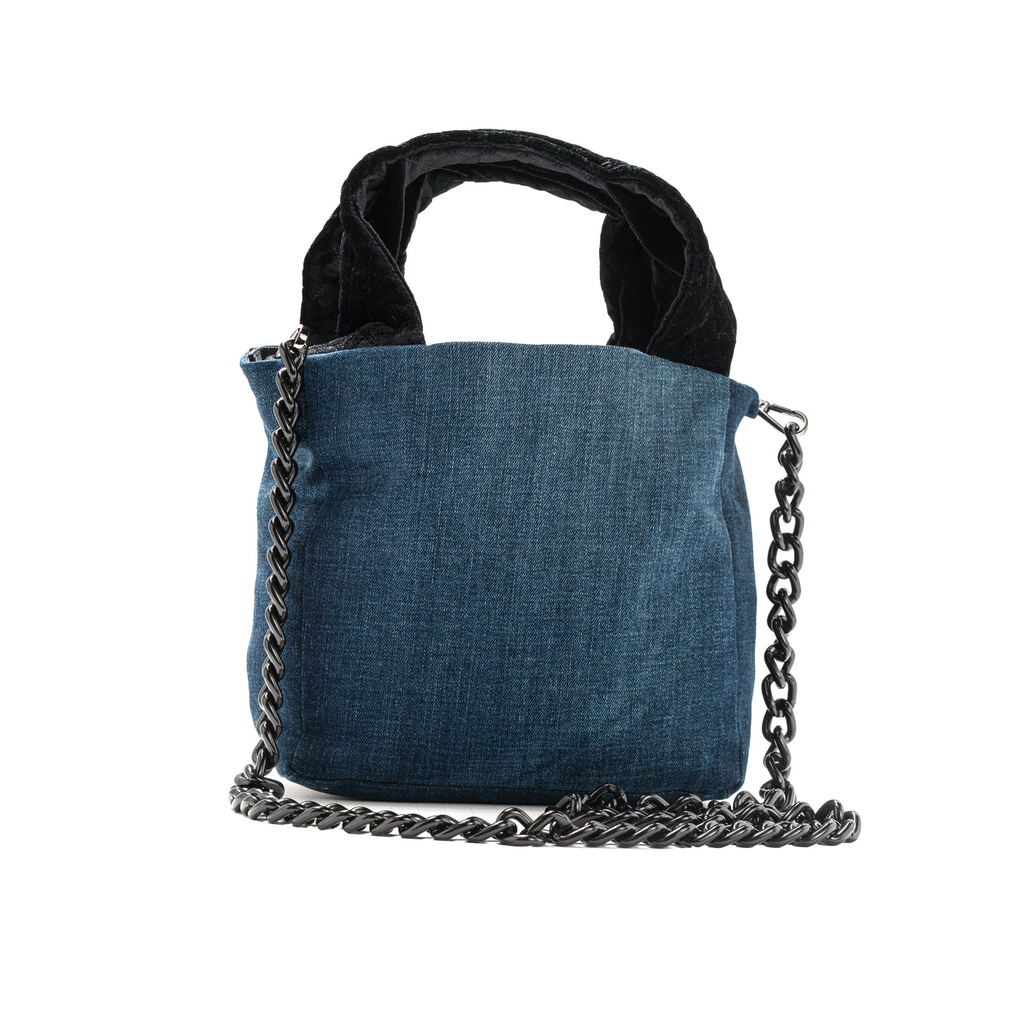 Small Tote Crossbody (Fendi & Two-Tone Denim)